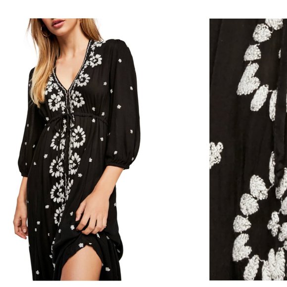 Free People Embroidered midi Dress - Picture 5 of 7